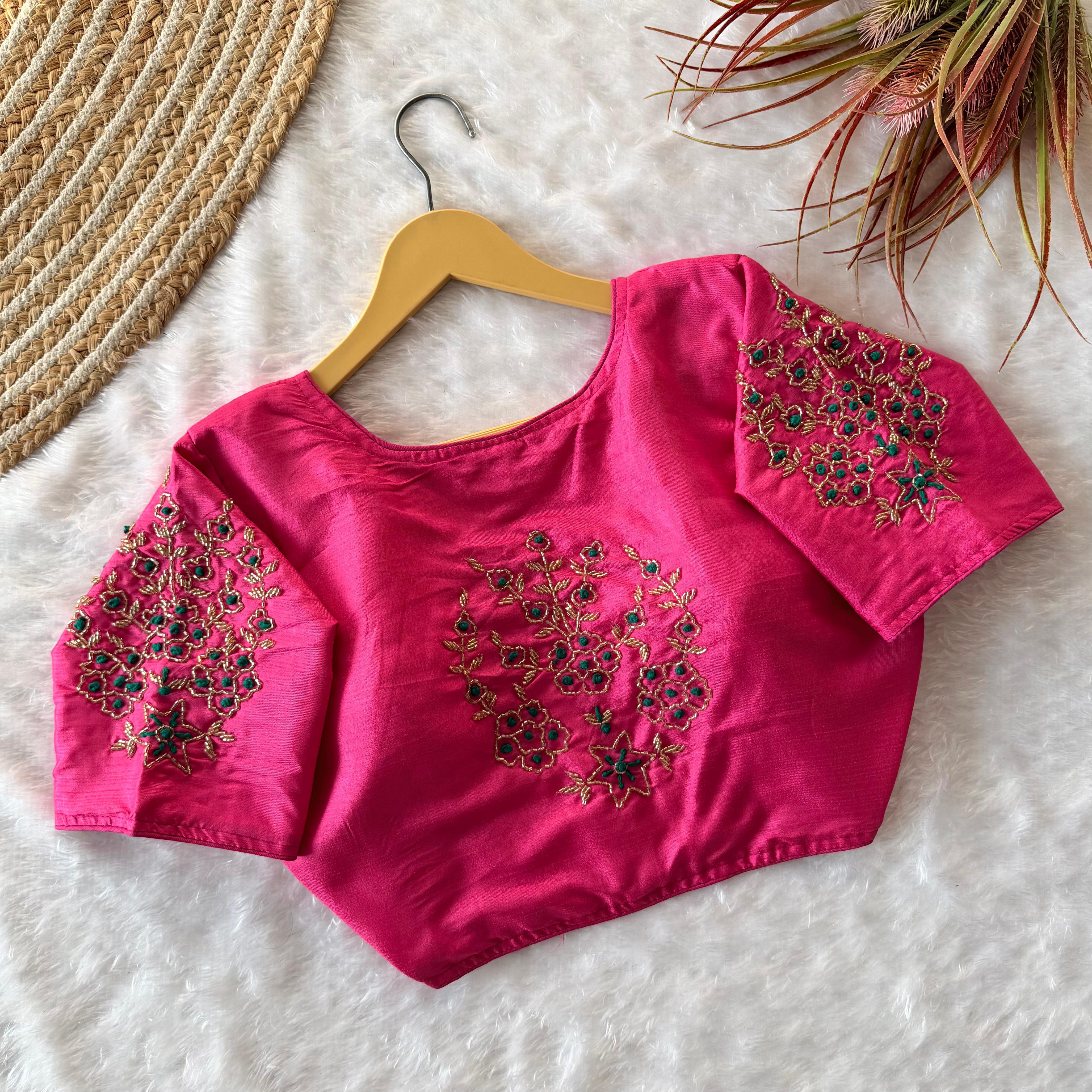 Pista Silk Designer Handwork Blouse
